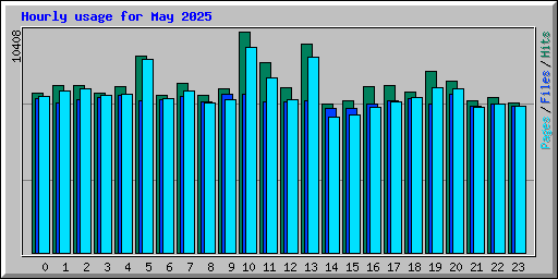 Hourly usage for May 2025