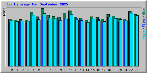 Hourly usage for September 2025