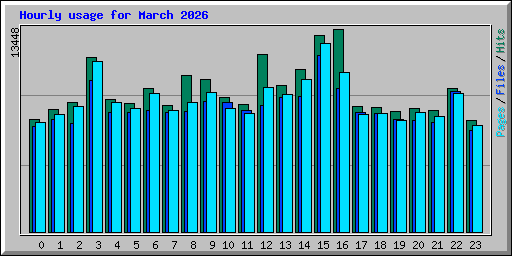 Hourly usage for March 2026